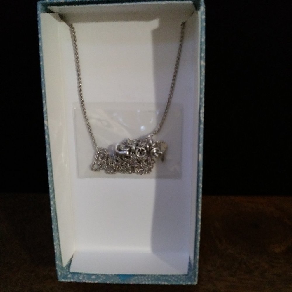 Lucky Brand Long Necklace, Silver/Blue/White - Picture 4 of 5